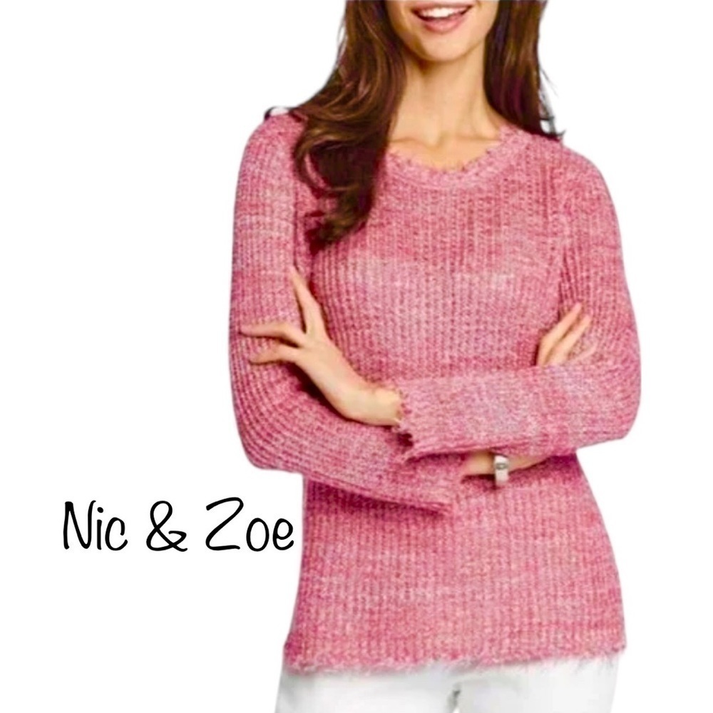 NIC & Zoe Fringe hems sweater